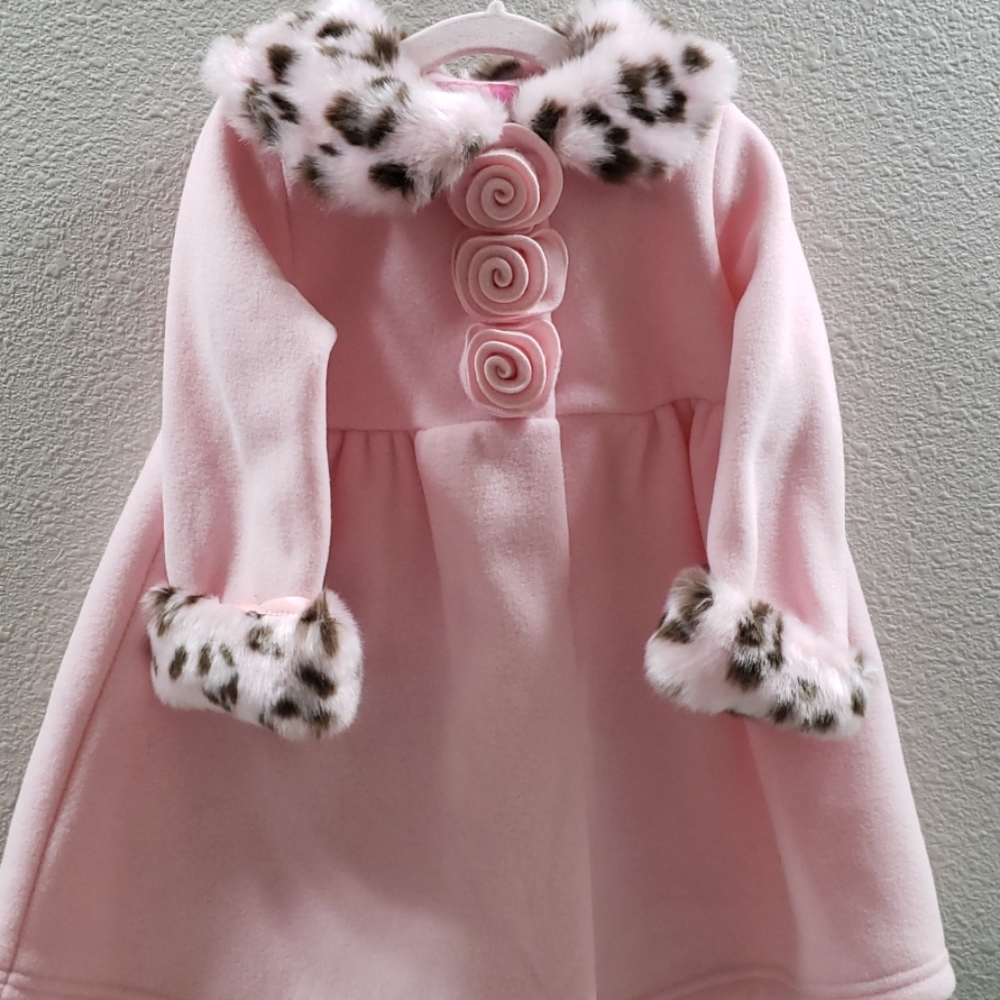 Baby Girls Pink Peacoat w/ matching Hat